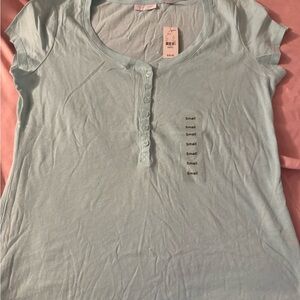 New Light Blue Short Sleeve New York & Company Pajama Set